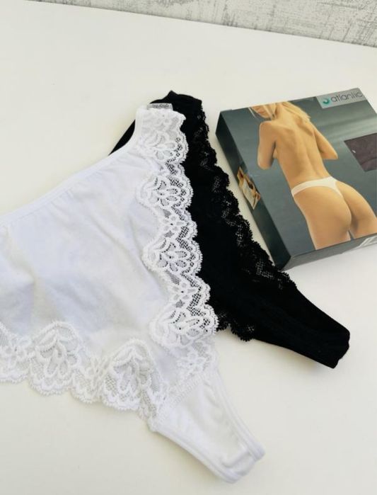 Труси трусики жіночі стринги Атлантик Atlantic комплект набір