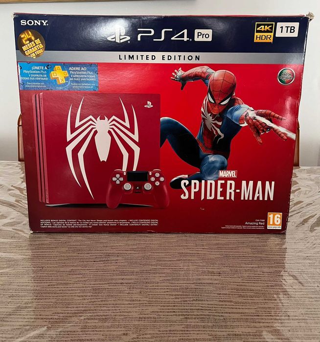 Playstation 4 Pro 1TB Spider-Man Edition + Comando Spider-Man