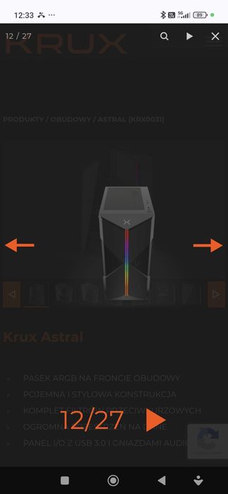 Obudowa do komputera Krux Astral ARGB