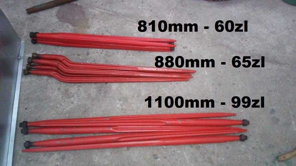 Ząb kuty ładowacza czołowego- 810mm 880mm 1100mm palec szpilka wygięty