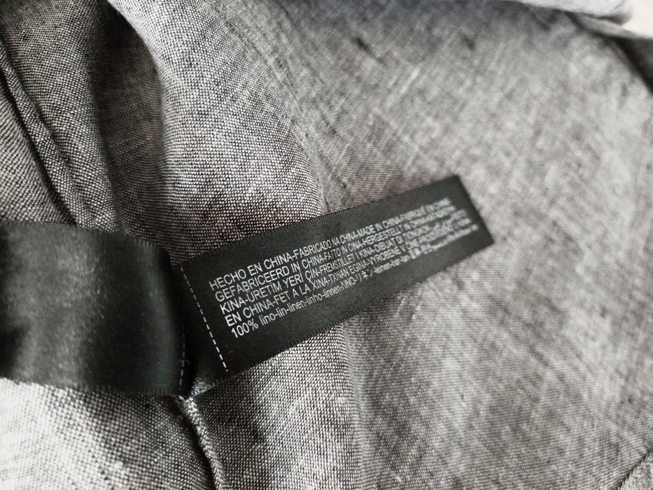 Koszula Massimo dutti 34 XS szara lniana na guziki plisy