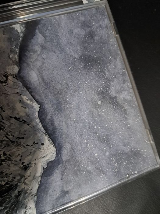 Pintura paisagem e céu estrelado 12 x 12 cm - NOVO