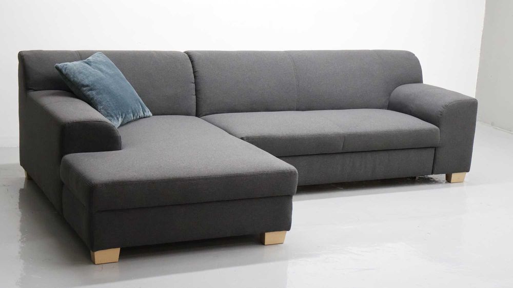 TML Narożnik funkcja spania ciemno popielaty kolor rozkładana rogówka