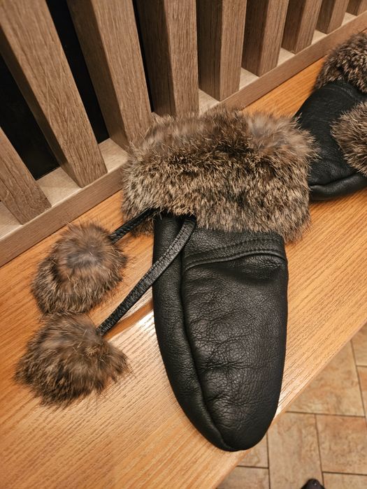 Rekawiczki skórzane jednopalczaste