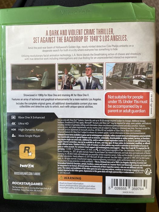 Gra L.A.Noire Xbox One