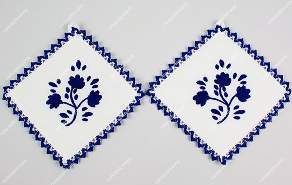 Artigos decorativos c/ bordado de Viana feito à mão - Genuínos