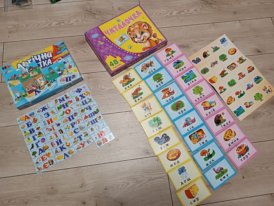 Пазли Логічна Абетка+Читалочка карточки навчальні