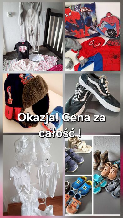 Mega paka mix rzeczy ciuchy dla dzieci sprzedam tanio różny wiek
