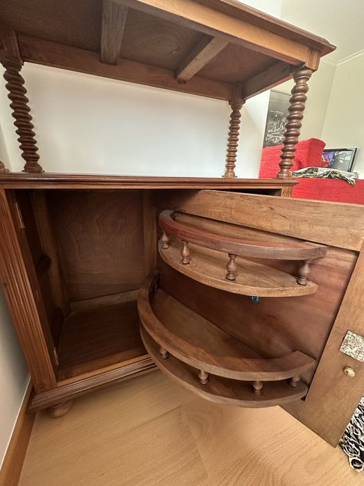 Movel bar tv em madeira carvalho