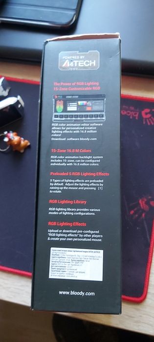 Игровая мышь bloody j90s геймерская мышка коврик