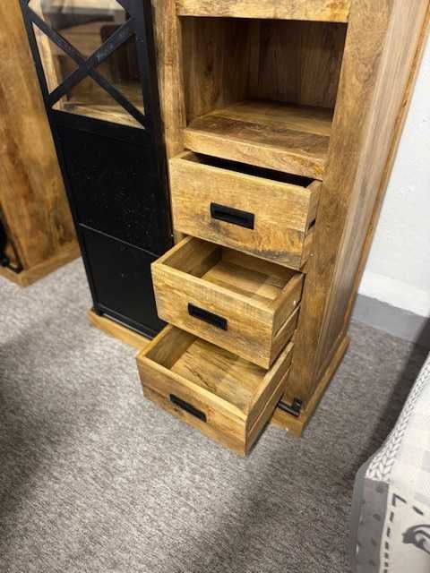 Nowa wyjatkowa komoda szafka witryna egzotyczne mango styl LOFT F-Vat