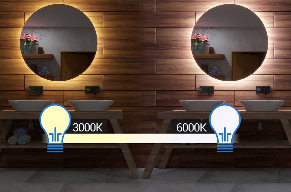 АКЦИЯ! Зеркало круглое с подсветкой Амбилайт влагостойкое