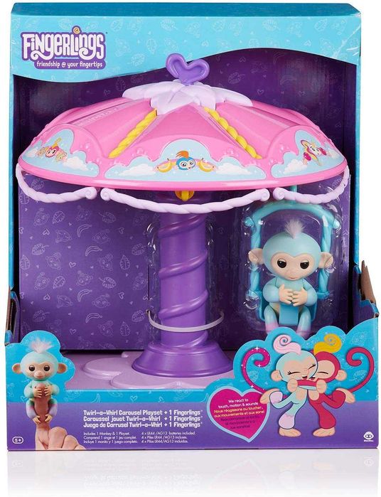 Карусель з інтерактивною мавпочкою Абігель WowWee Fingerling Playset