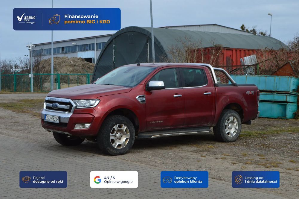 Ford Ranger GDAŃSK [14672] 4X4 Limited, 3,2 TDCI 200KM, silnik do odbudowy, Fv23 %