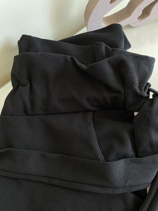 Calças senhora em preto e rosa
