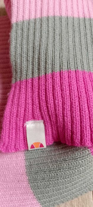 Шарф Ellesse жіночий смугастий рожево-сірий 180*20 см