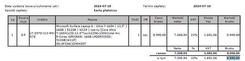Microsoft Surface Laptop 6 - Ultra 7-165H
