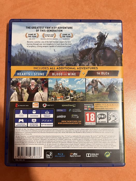 Гра Відьмак 3 PS4
