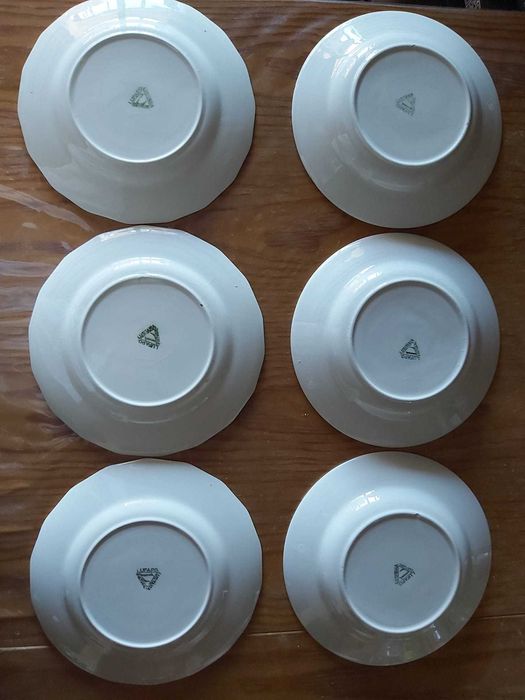 6 pratos (3 rasos e 3 de sopa) da Lufapo-Lusitânia Portugal