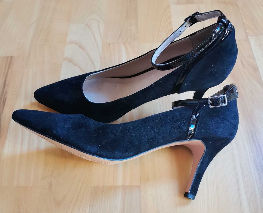 Eleganckie CZARNE buty szpilki Pier One