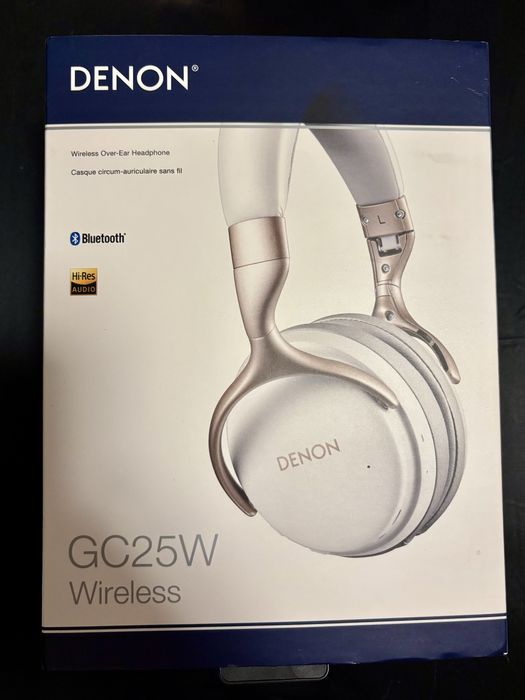 Sluchawki Denon AH-GC25W - bezprzewodowe, aptX HD, 30h BIAŁE