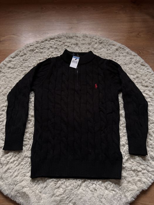 Ralph Lauren sweter męski czarny zip M nowy z metką