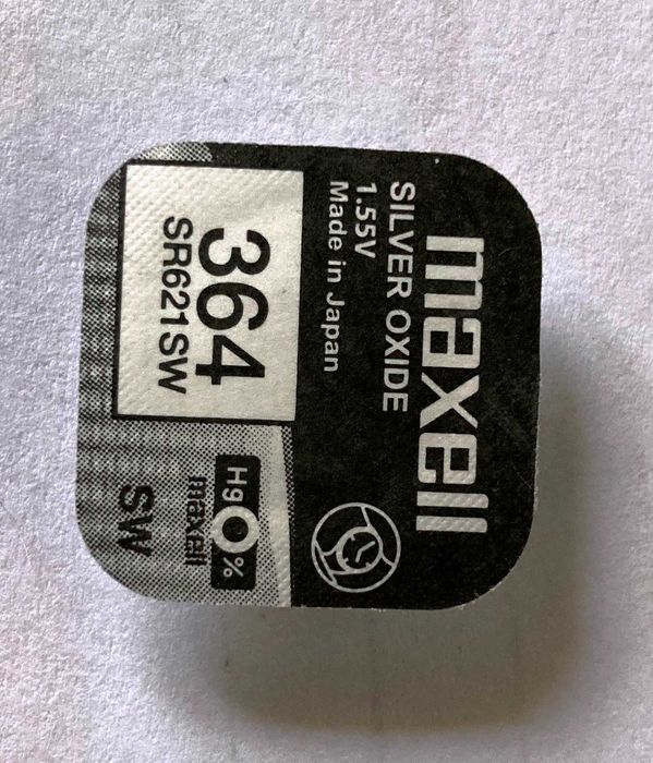 Bateria srebrowa Maxell SR621SW 364 SR621 AG1 G1 LR60 LR620 SR621W