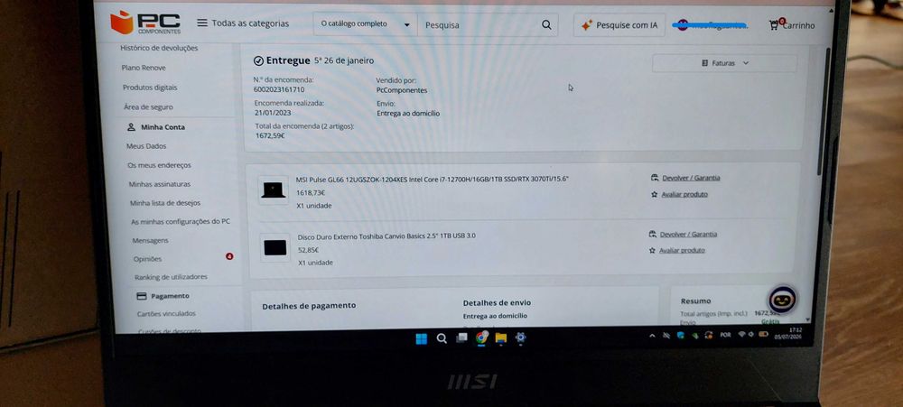 Portátil MSI Pulse GL66 - 12UGSZOK - Máquina!