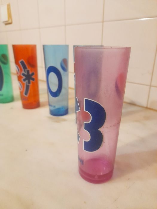 Conjunto de 6 Copos em Plástico Pepsi Vintage