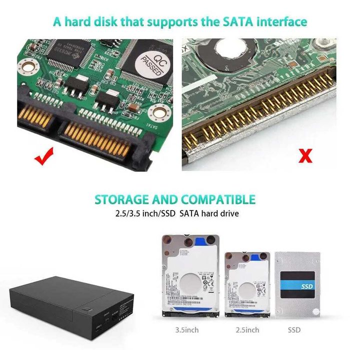 Корпус карман для внешнего жесткого диска USB 3.0 SATA III 2,5/3,5 SSD