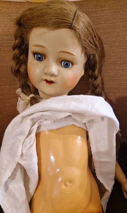 Kolekcjonerska LALKA Ernest Villain EVF 1932-45 Belgia unikat,zabytek