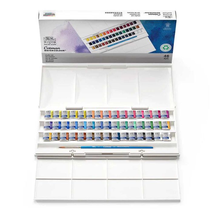 Акварель Winsor Newton Cotman Half Pan Studio Set, 46