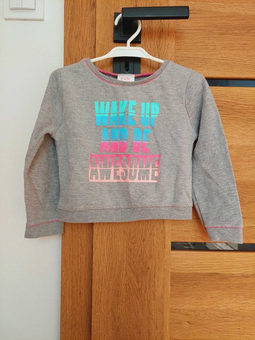 Bluza szara z nadrukiem e-vie 2-3l 92-98 cm