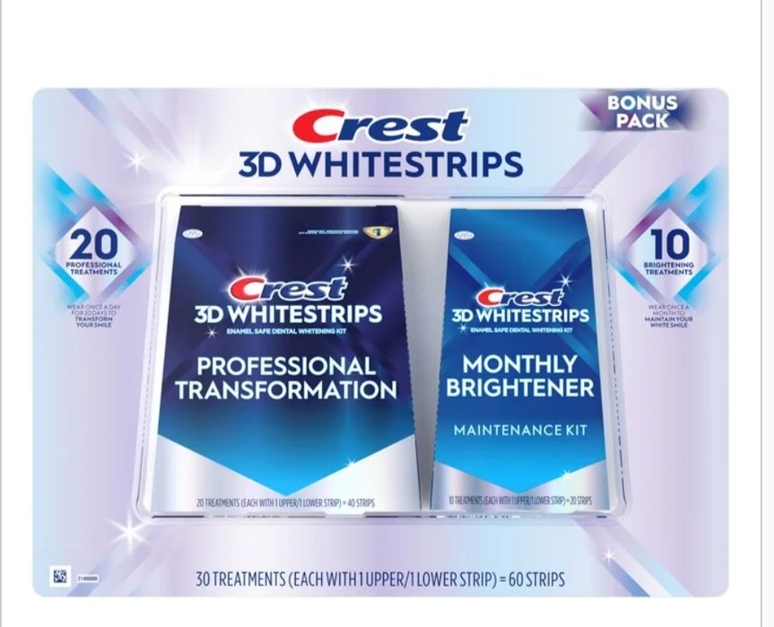 Crest 3D paski wybielające zęby + bonus