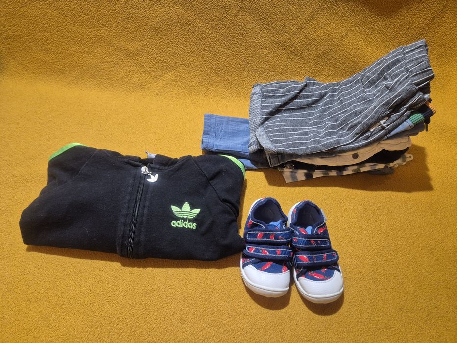 Ubranka dla chłopca rozmiar 74. + buty  r.21.