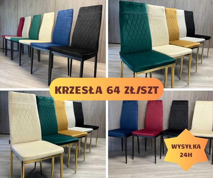 Krzesła do salonu kuchni jadalni tapicerowane VALVA LUGANO nowe