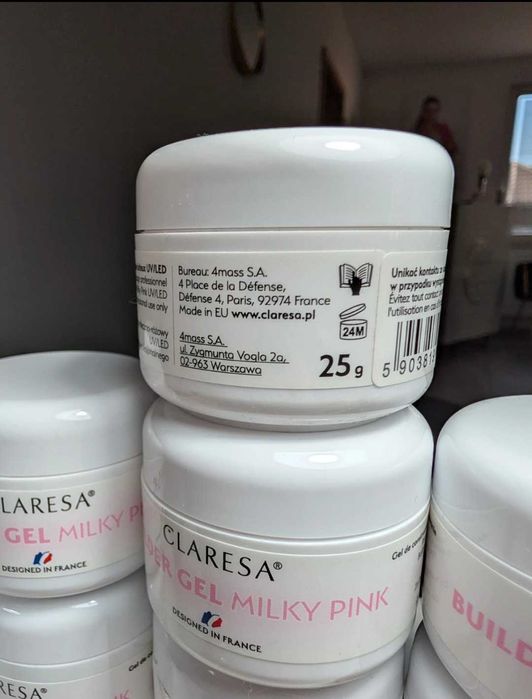 Claresa 2 sztuki builder Milky Pink 25g