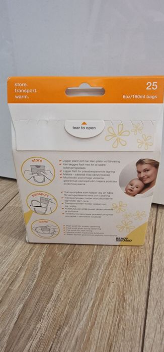 NOWE Medela torebki do przechowywania pokarmu, mleka 25 szt