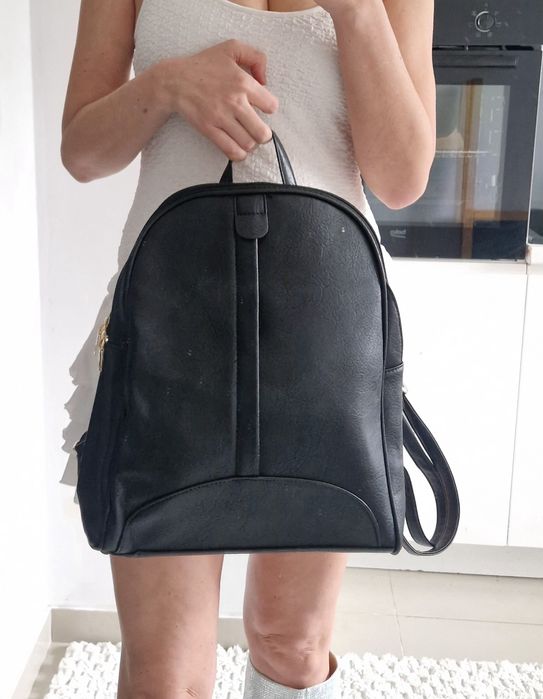 Plecak gruba skora eko czarny