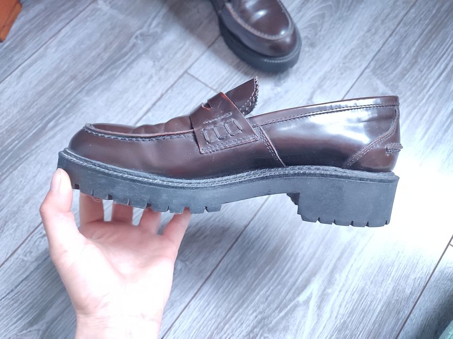 Лоферы, трендові, шкіряні. Розмір 37-38