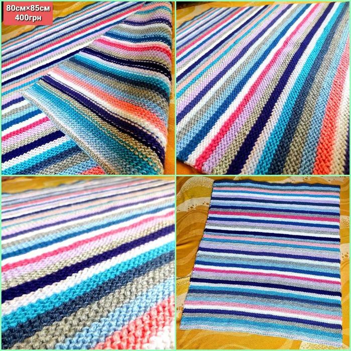 Плед вязаный детский