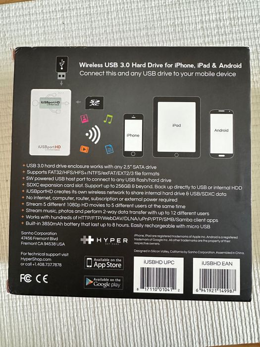 iUSB port HD - Disco externo com wifi e leitor cartões SD423646742583726081
