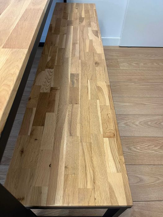 Conjunto Mesa 8 pessoas + 2 Bancos, Hiba. LA REDOUTE - ÓTIMO ESTADO!