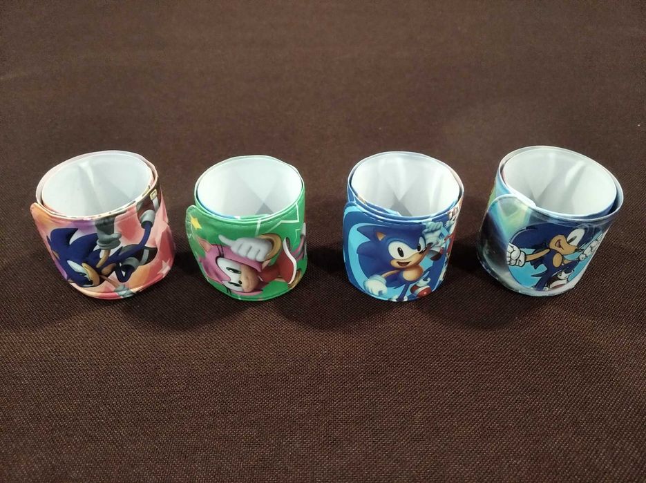 4 pulseiras slap Sonic