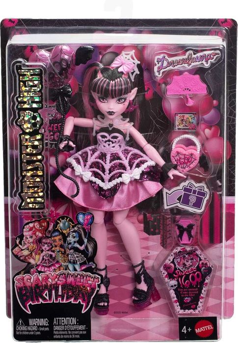 Лялька Монстер Хай Дракулаура Дракулора g3 Monster High солодкий день народження BJBG74