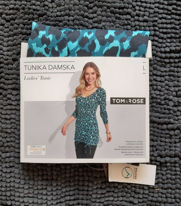 Tunika damska Tom&Rose L nowa niebieska bluzka
