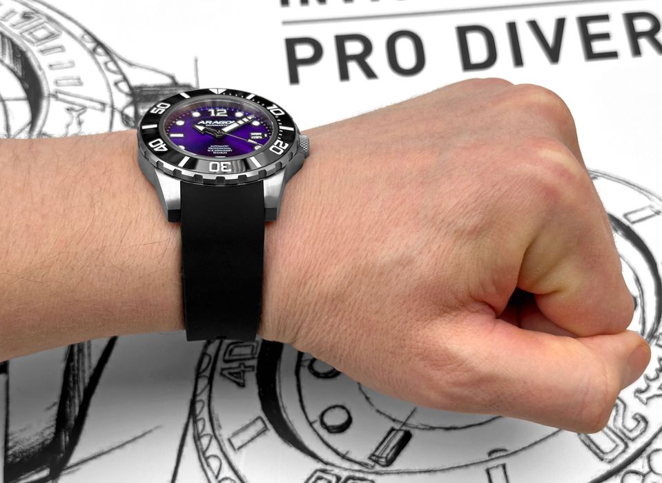 Часы ARAGON DM Titanium Ceramic Sapphire Automatic 45 mm. 200 MT.