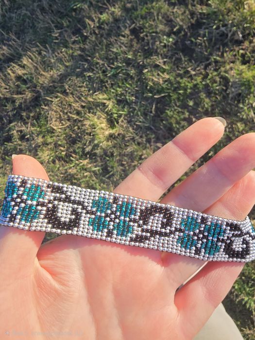 Чокер з бісеру, стрічковий гердан