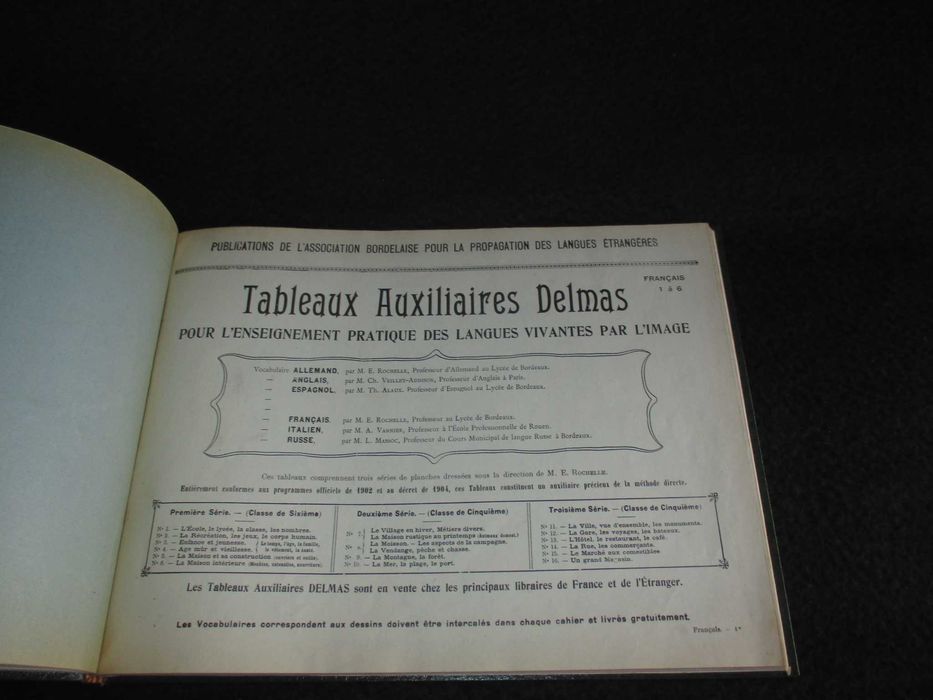 Livro Tableaux Auxiliaires Delmas Langues Vivantes