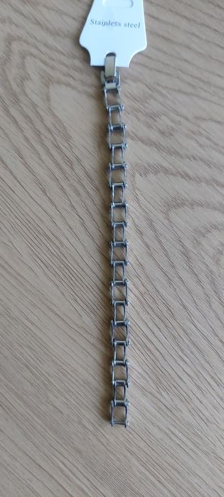 Bransoletka unisex, stal, w formie łańcucha